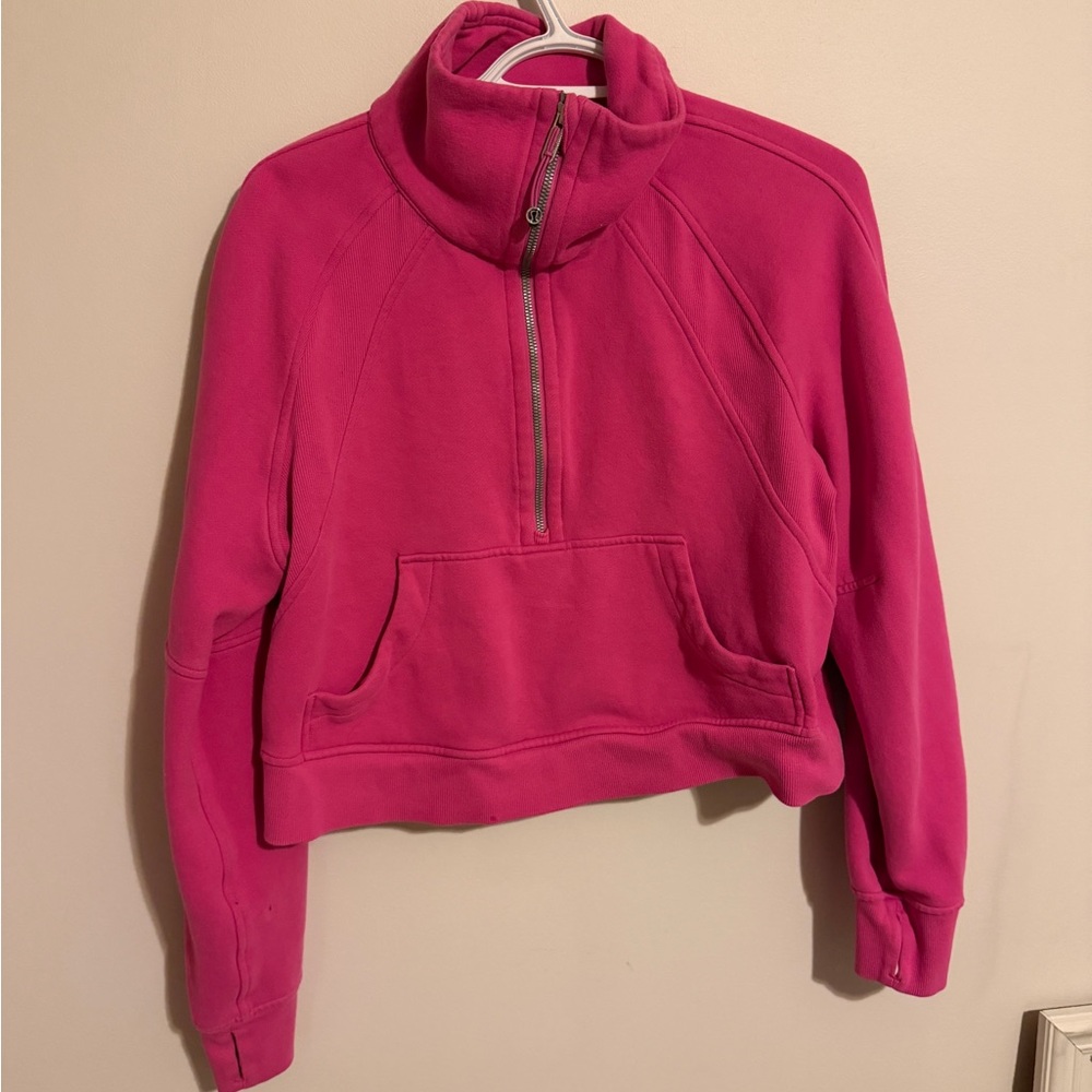Lululemon pink quarter-Zip Sweatshirt